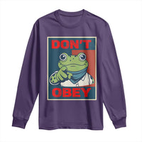 Don't Obey Portland Frog Long Sleeve Shirt Frogs Protest Activism Hope Style Poster Graphic - Wonder Print Shop