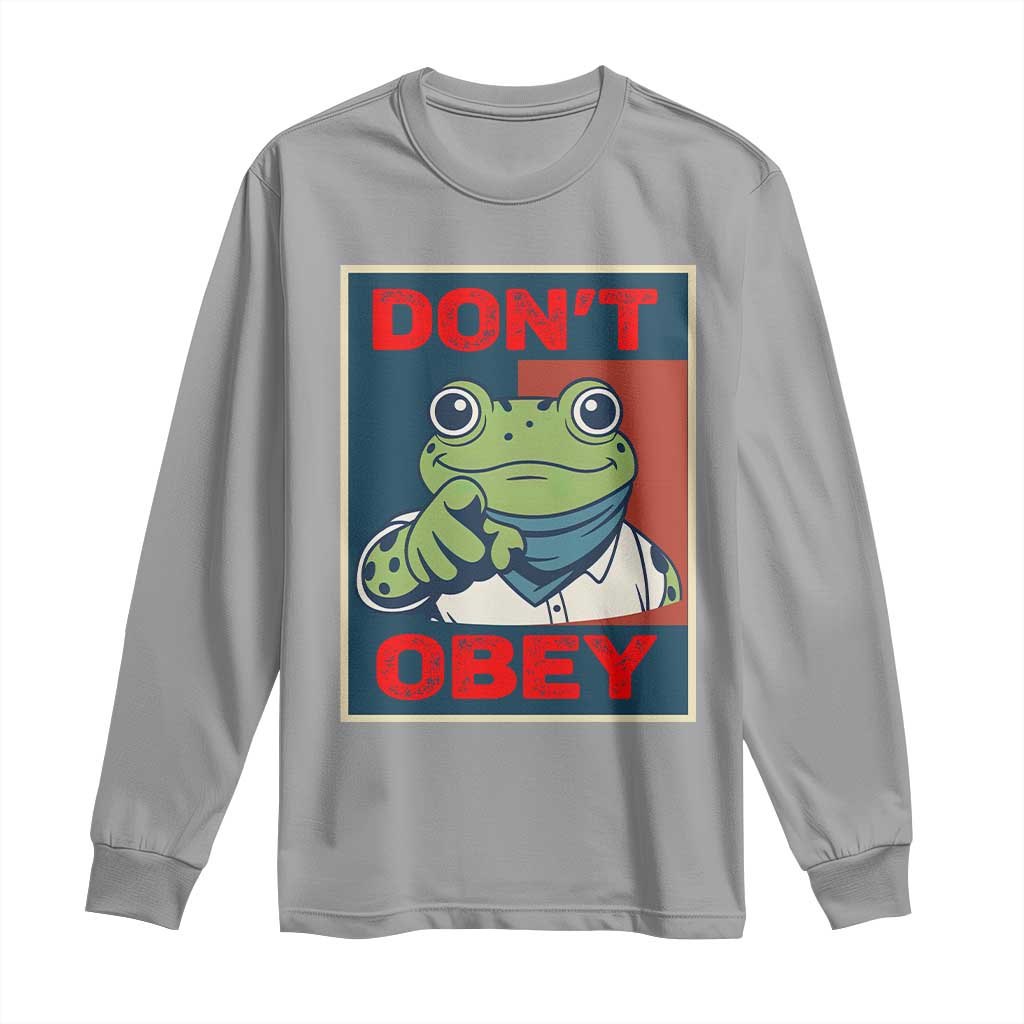 Don't Obey Portland Frog Long Sleeve Shirt Frogs Protest Activism Hope Style Poster Graphic - Wonder Print Shop