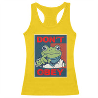 Don't Obey Portland Frog Racerback Tank Top Frogs Protest Activism Hope Style Poster Graphic - Wonder Print Shop