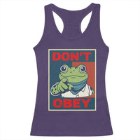 Don't Obey Portland Frog Racerback Tank Top Frogs Protest Activism Hope Style Poster Graphic - Wonder Print Shop