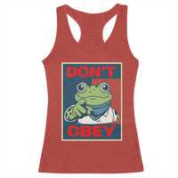 Don't Obey Portland Frog Racerback Tank Top Frogs Protest Activism Hope Style Poster Graphic - Wonder Print Shop
