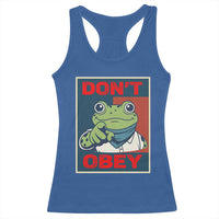 Don't Obey Portland Frog Racerback Tank Top Frogs Protest Activism Hope Style Poster Graphic - Wonder Print Shop