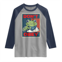 Don't Obey Portland Frog Raglan Shirt Frogs Protest Activism Hope Style Poster Graphic - Wonder Print Shop