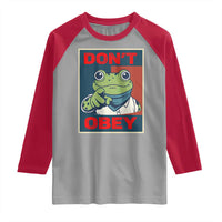 Don't Obey Portland Frog Raglan Shirt Frogs Protest Activism Hope Style Poster Graphic - Wonder Print Shop