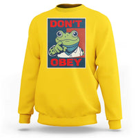 Don't Obey Portland Frog Sweatshirt Frogs Protest Activism Hope Style Poster Graphic - Wonder Print Shop