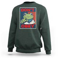Don't Obey Portland Frog Sweatshirt Frogs Protest Activism Hope Style Poster Graphic - Wonder Print Shop