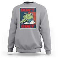 Don't Obey Portland Frog Sweatshirt Frogs Protest Activism Hope Style Poster Graphic - Wonder Print Shop