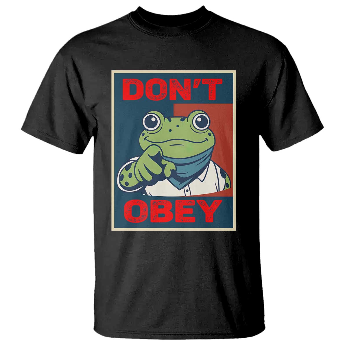 Don't Obey Portland Frog T Shirt Frogs Protest Activism Hope Style Poster Graphic - Wonder Print Shop