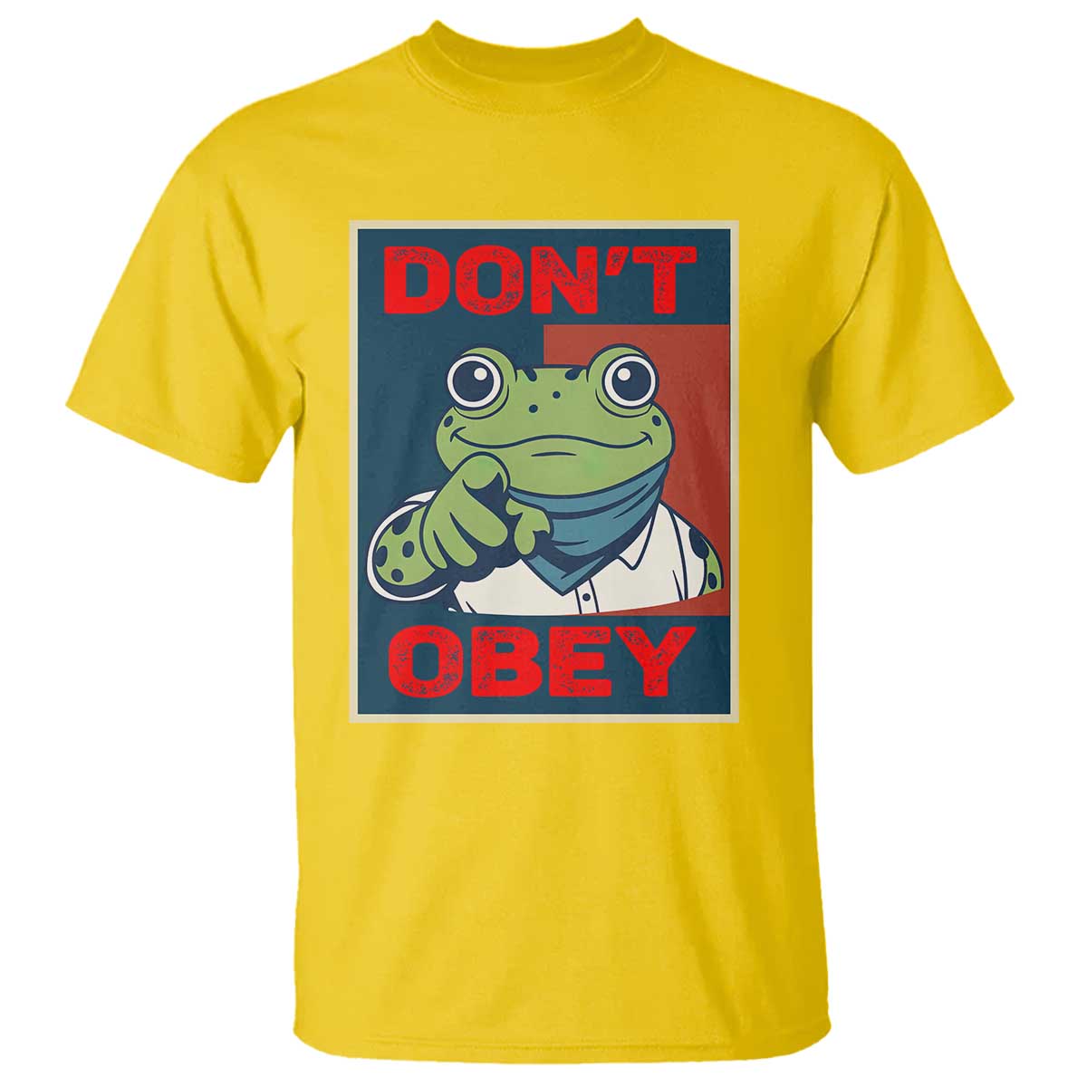 Don't Obey Portland Frog T Shirt Frogs Protest Activism Hope Style Poster Graphic - Wonder Print Shop