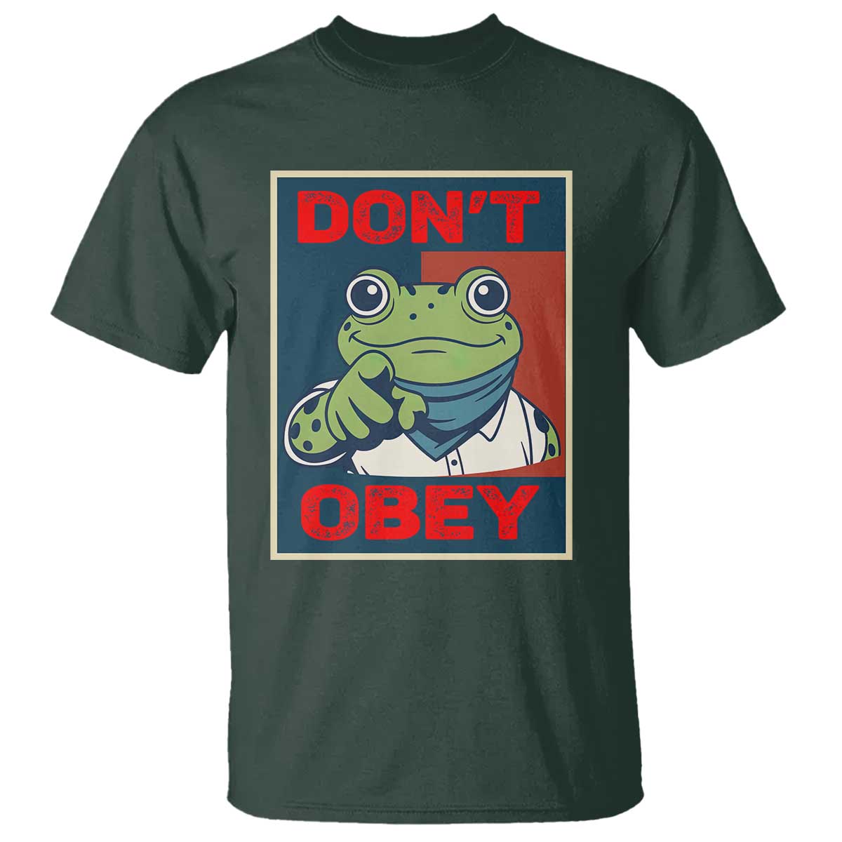 Don't Obey Portland Frog T Shirt Frogs Protest Activism Hope Style Poster Graphic - Wonder Print Shop