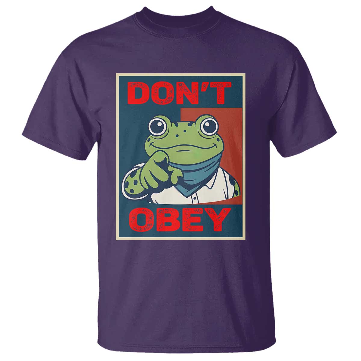 Don't Obey Portland Frog T Shirt Frogs Protest Activism Hope Style Poster Graphic - Wonder Print Shop