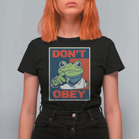 Don't Obey Portland Frog T Shirt For Women Frogs Protest Activism Hope Style Poster Graphic - Wonder Print Shop