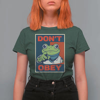 Don't Obey Portland Frog T Shirt For Women Frogs Protest Activism Hope Style Poster Graphic - Wonder Print Shop