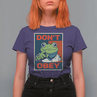 Don't Obey Portland Frog T Shirt For Women Frogs Protest Activism Hope Style Poster Graphic - Wonder Print Shop