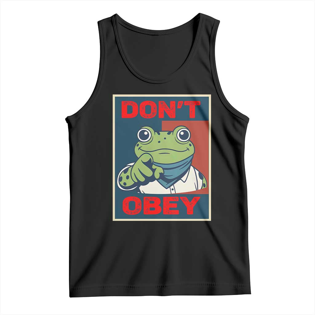 Don't Obey Portland Frog Tank Top Frogs Protest Activism Hope Style Poster Graphic - Wonder Print Shop