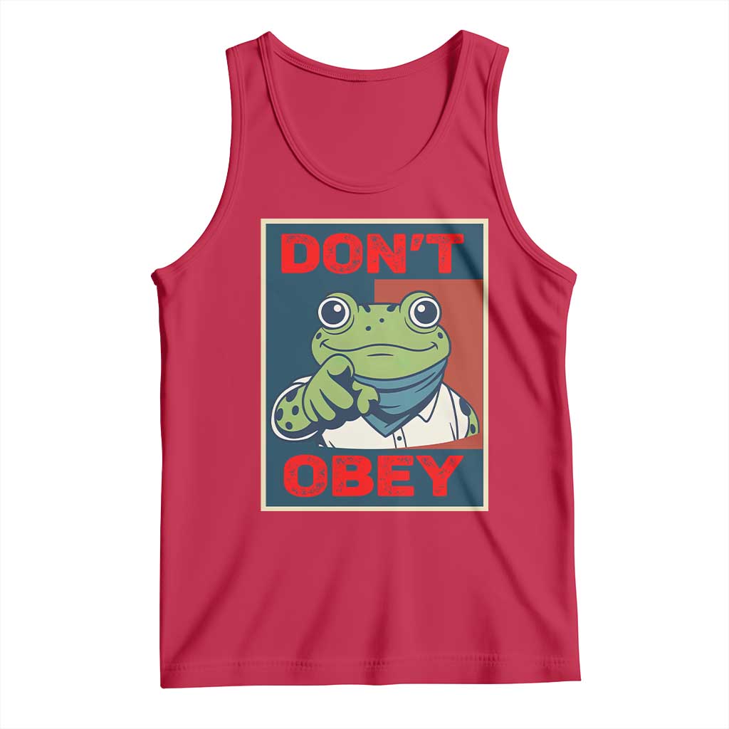 Don't Obey Portland Frog Tank Top Frogs Protest Activism Hope Style Poster Graphic - Wonder Print Shop