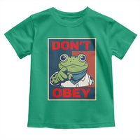 Don't Obey Portland Frog Toddler T Shirt Frogs Protest Activism Hope Style Poster Graphic - Wonder Print Shop