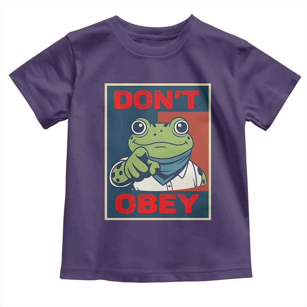 Don't Obey Portland Frog Toddler T Shirt Frogs Protest Activism Hope Style Poster Graphic - Wonder Print Shop