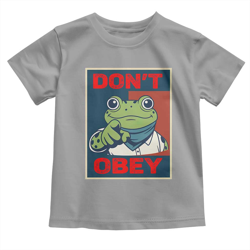 Don't Obey Portland Frog Toddler T Shirt Frogs Protest Activism Hope Style Poster Graphic - Wonder Print Shop