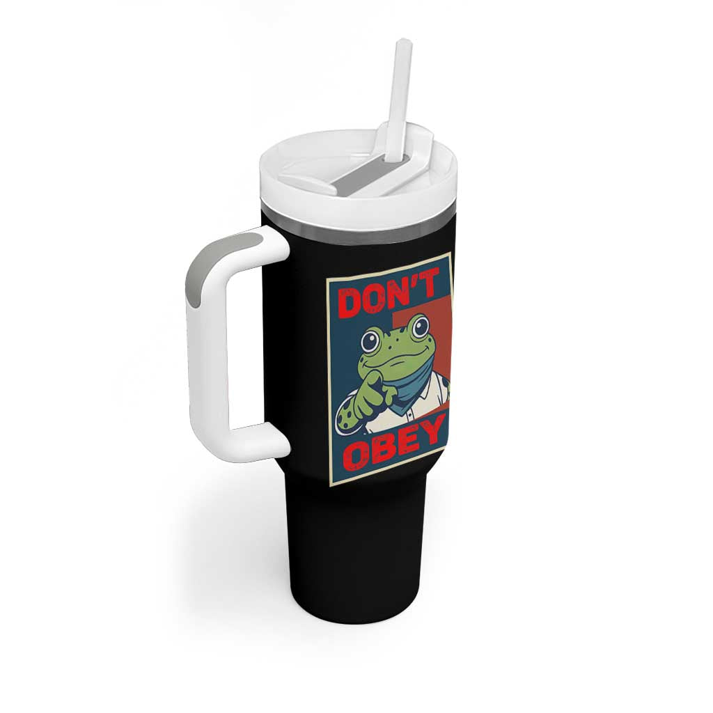 Don't Obey Portland Frog Tumbler With Handle Frogs Protest Activism Hope Style Poster Graphic - Wonder Print Shop