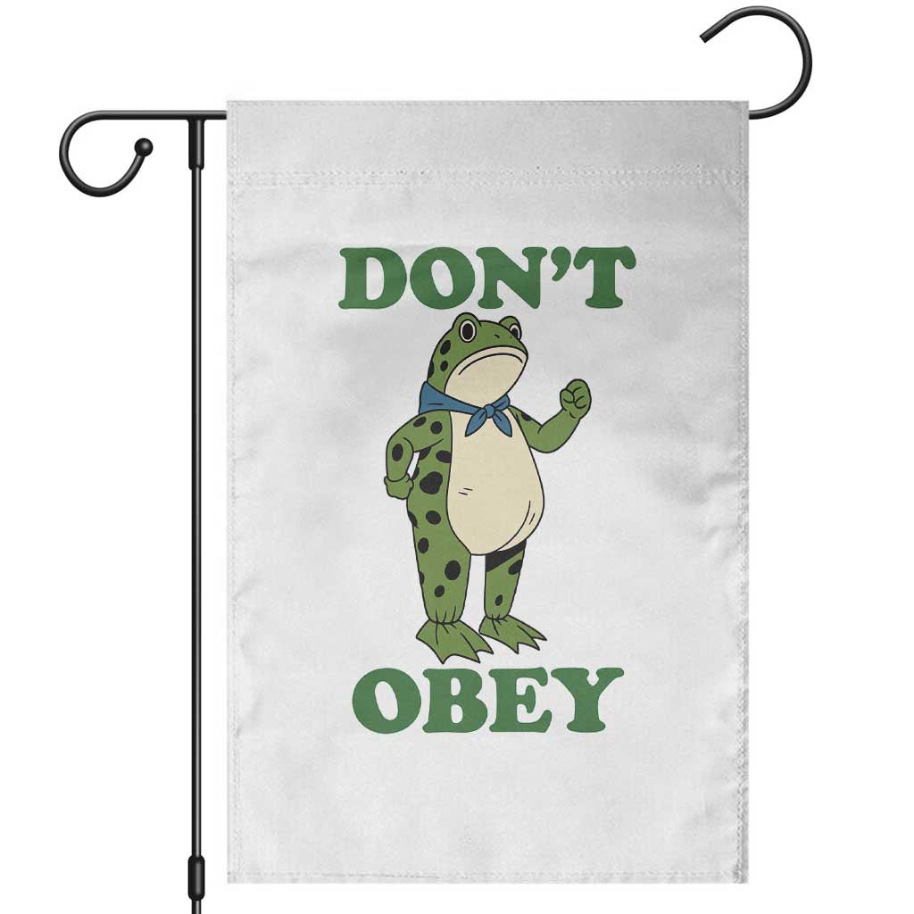 Don't Obey Portland Frog Garden Flag Resist Inflatable Frogs Protest - Wonder Print Shop