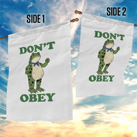 Don't Obey Portland Frog Garden Flag Resist Inflatable Frogs Protest - Wonder Print Shop