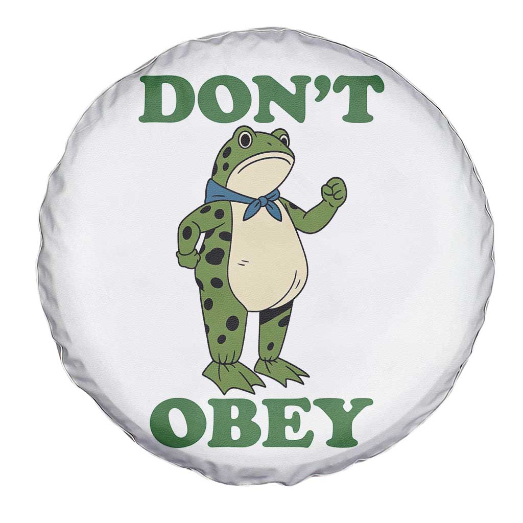 Don't Obey Portland Frog Spare Tire Cover Resist Inflatable Frogs Protest - Wonder Print Shop