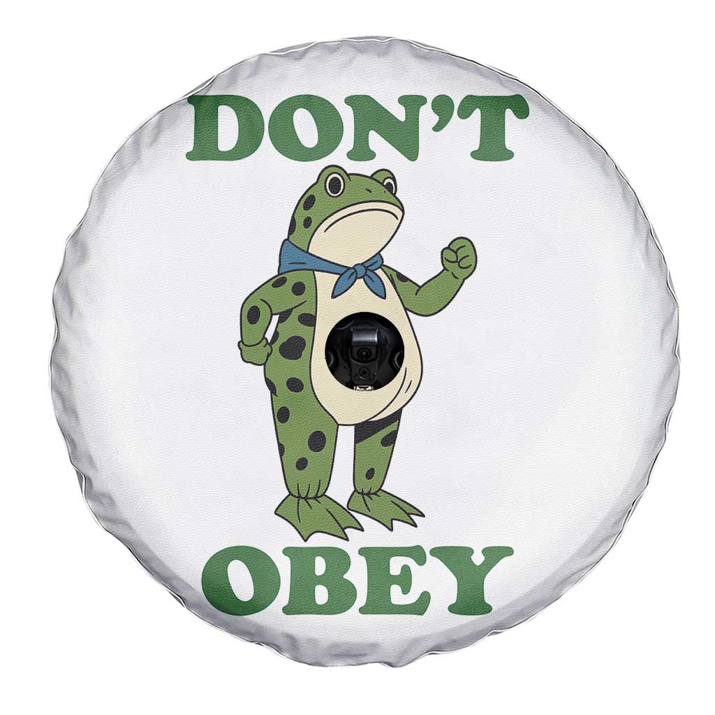 Don't Obey Portland Frog Spare Tire Cover Resist Inflatable Frogs Protest - Wonder Print Shop