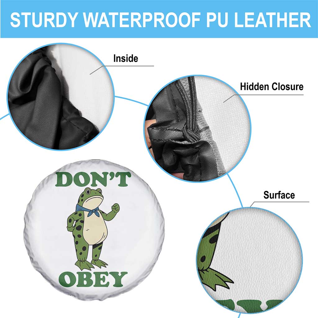 Don't Obey Portland Frog Spare Tire Cover Resist Inflatable Frogs Protest - Wonder Print Shop