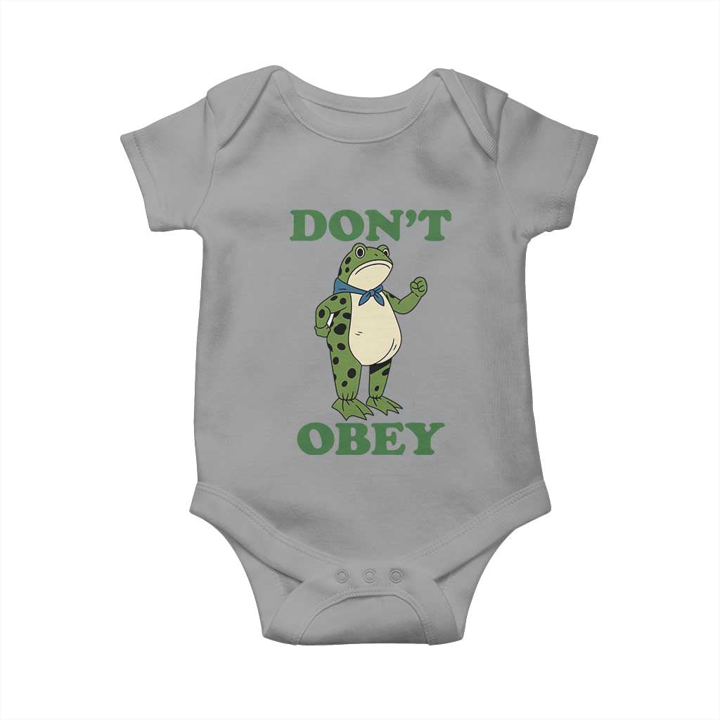 Don't Obey Portland Frog Baby Onesie Resist Inflatable Frogs Protest - Wonder Print Shop