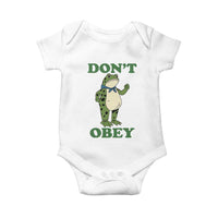 Don't Obey Portland Frog Baby Onesie Resist Inflatable Frogs Protest - Wonder Print Shop