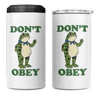 Don't Obey Portland Frog 4 in 1 Can Cooler Tumbler Resist Inflatable Frogs Protest - Wonder Print Shop