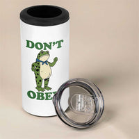 Don't Obey Portland Frog 4 in 1 Can Cooler Tumbler Resist Inflatable Frogs Protest - Wonder Print Shop