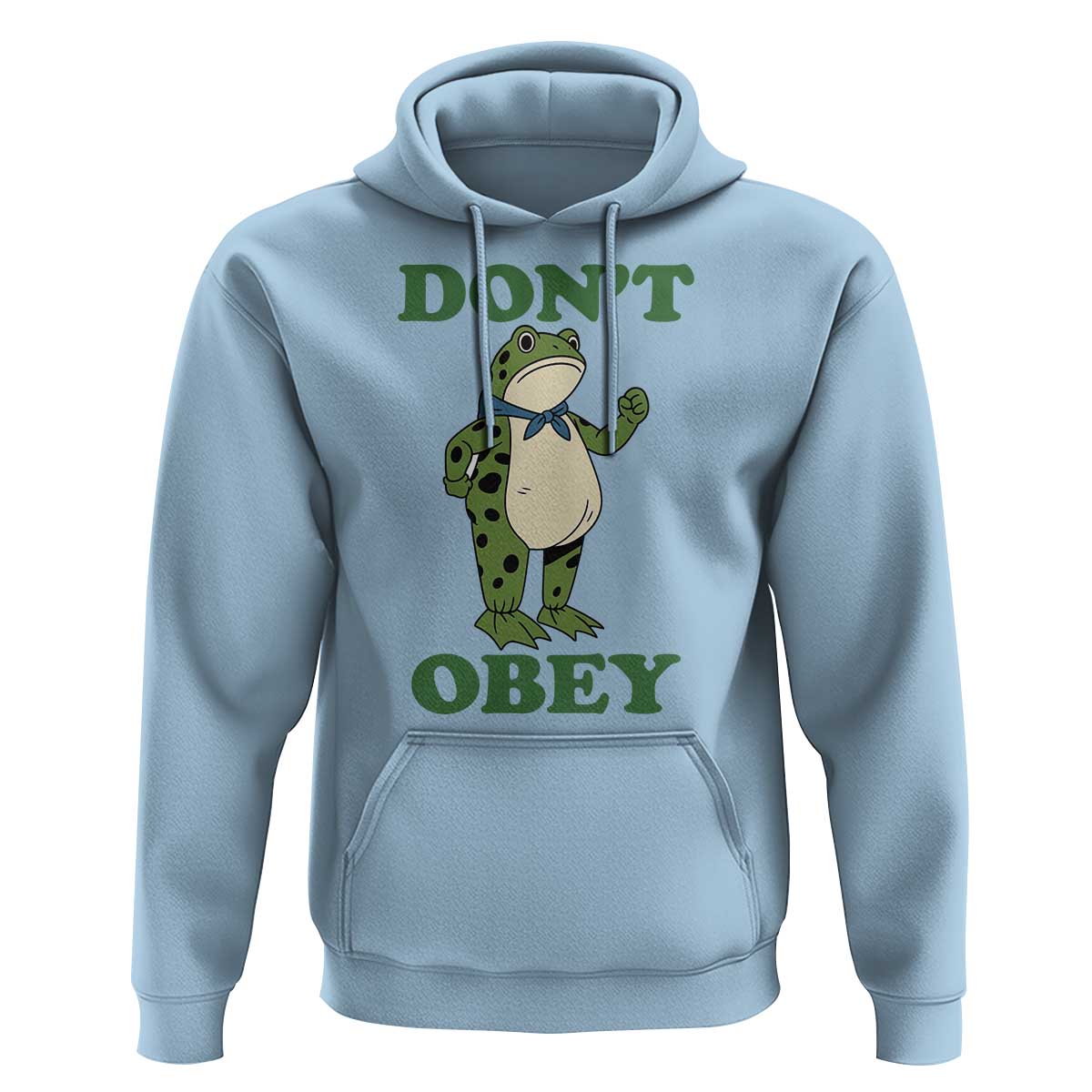 Don't Obey Portland Frog Hoodie Resist Inflatable Frogs Protest - Wonder Print Shop