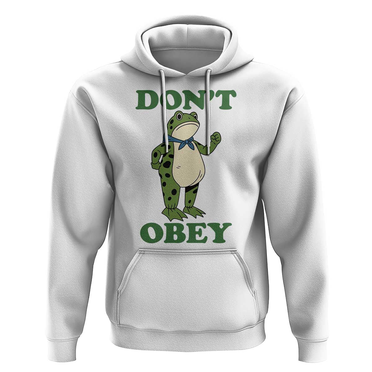 Don't Obey Portland Frog Hoodie Resist Inflatable Frogs Protest - Wonder Print Shop