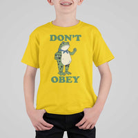 Don't Obey Portland Frog T Shirt For Kid Resist Inflatable Frogs Protest - Wonder Print Shop
