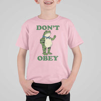Don't Obey Portland Frog T Shirt For Kid Resist Inflatable Frogs Protest - Wonder Print Shop