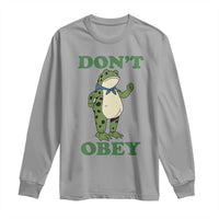 Don't Obey Portland Frog Long Sleeve Shirt Resist Inflatable Frogs Protest - Wonder Print Shop