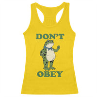 Don't Obey Portland Frog Racerback Tank Top Resist Inflatable Frogs Protest - Wonder Print Shop