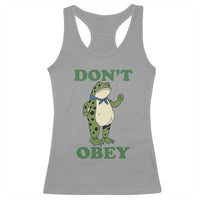 Don't Obey Portland Frog Racerback Tank Top Resist Inflatable Frogs Protest - Wonder Print Shop