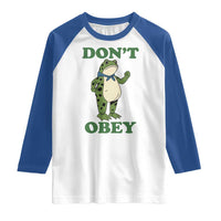 Don't Obey Portland Frog Raglan Shirt Resist Inflatable Frogs Protest - Wonder Print Shop
