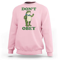 Don't Obey Portland Frog Sweatshirt Resist Inflatable Frogs Protest - Wonder Print Shop