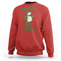 Don't Obey Portland Frog Sweatshirt Resist Inflatable Frogs Protest - Wonder Print Shop