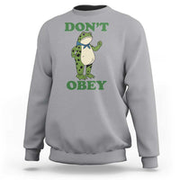 Don't Obey Portland Frog Sweatshirt Resist Inflatable Frogs Protest - Wonder Print Shop