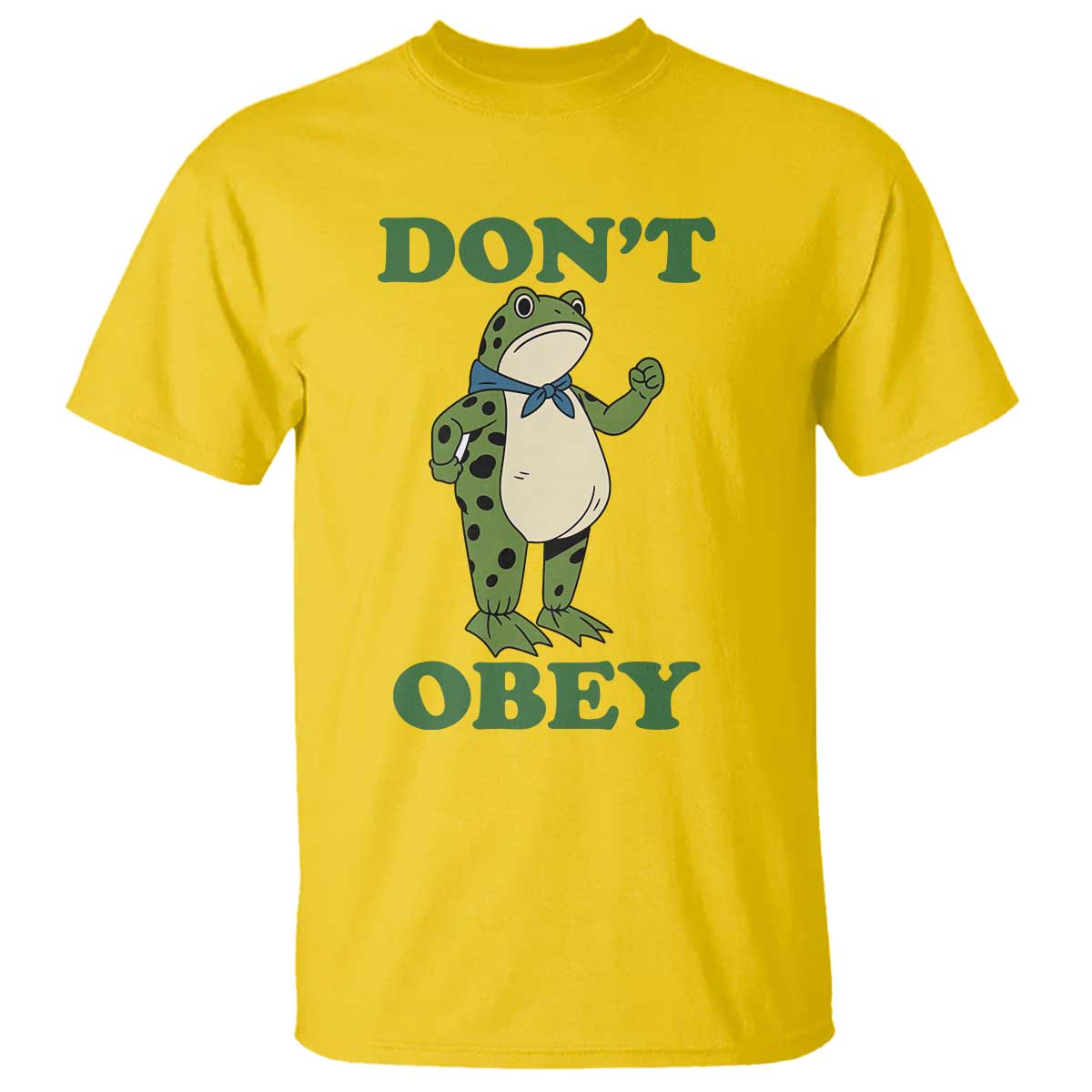 Don't Obey Portland Frog T Shirt Resist Inflatable Frogs Protest - Wonder Print Shop