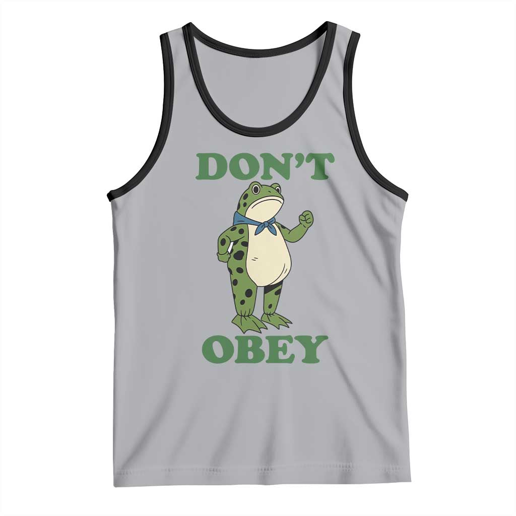Don't Obey Portland Frog Tank Top Resist Inflatable Frogs Protest - Wonder Print Shop
