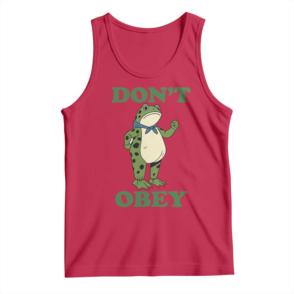 Don't Obey Portland Frog Tank Top Resist Inflatable Frogs Protest - Wonder Print Shop