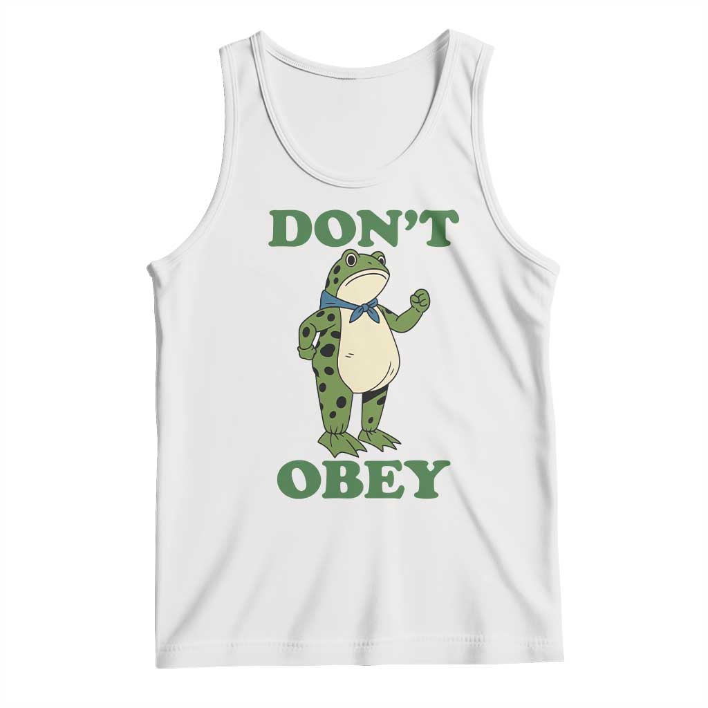 Don't Obey Portland Frog Tank Top Resist Inflatable Frogs Protest - Wonder Print Shop