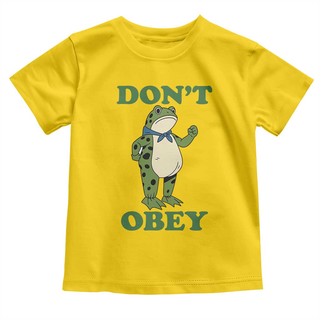 Don't Obey Portland Frog Toddler T Shirt Resist Inflatable Frogs Protest - Wonder Print Shop