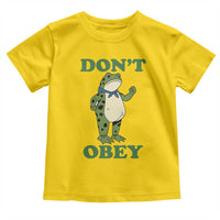 Don't Obey Portland Frog Toddler T Shirt Resist Inflatable Frogs Protest - Wonder Print Shop